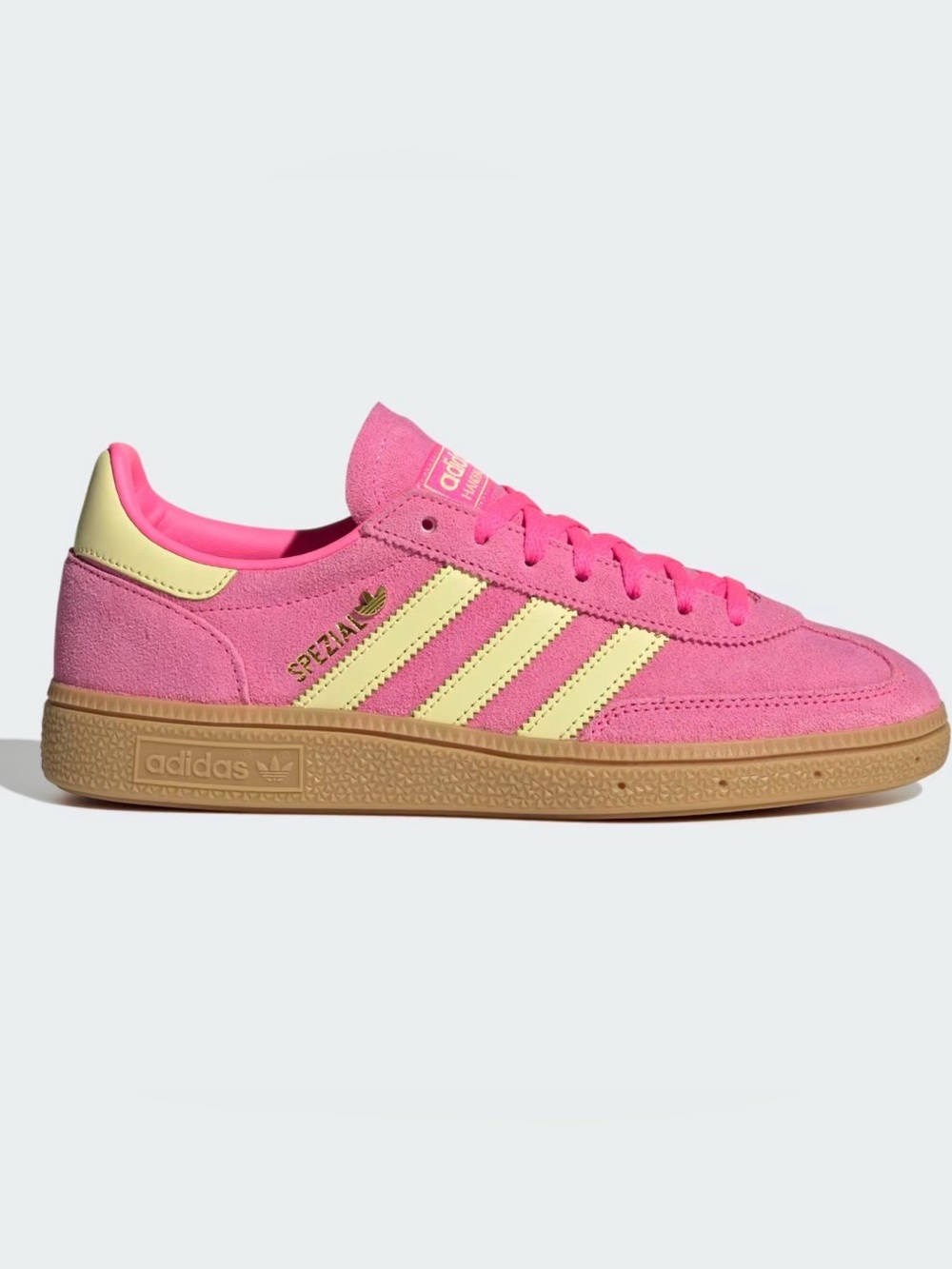 NWT Adidas Handball Spezial. Lucid Pink / Almost Yellow / Gold Metallic